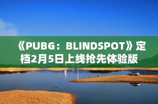 《PUBG：BLINDSPOT》定档2月5日上线抢先体验版