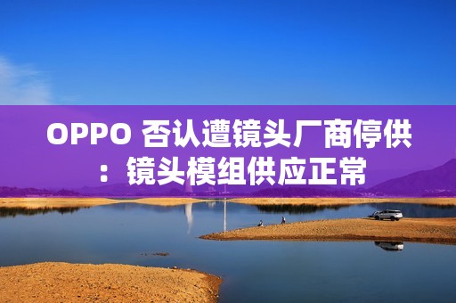 OPPO 否认遭镜头厂商停供：镜头模组供应正常