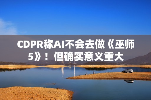 CDPR称AI不会去做《巫师5》！但确实意义重大