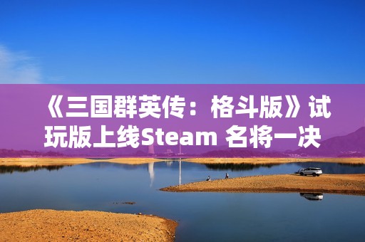 《三国群英传：格斗版》试玩版上线Steam 名将一决高下