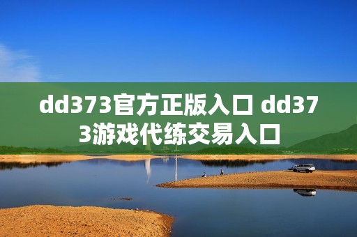 dd373官方正版入口 dd373游戏代练交易入口
