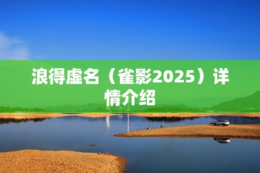 浪得虚名（雀影2025）详情介绍