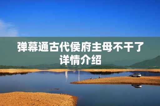 弹幕通古代侯府主母不干了详情介绍