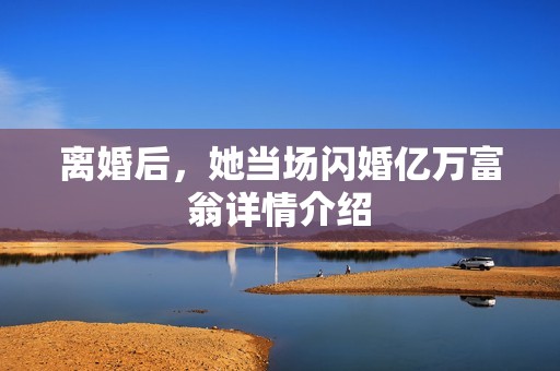 离婚后，她当场闪婚亿万富翁详情介绍