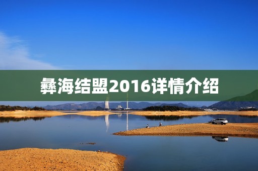 彝海结盟2016详情介绍