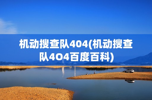 机动搜查队404(机动搜查队4O4百度百科)