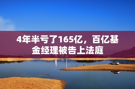 4年半亏了165亿，百亿基金经理被告上法庭