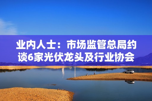 业内人士：市场监管总局约谈6家光伏龙头及行业协会，不得约定产能及销售价格等