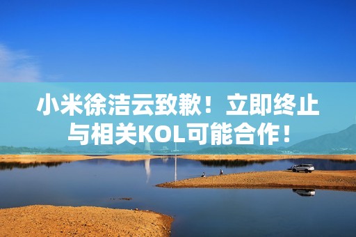 小米徐洁云致歉！立即终止与相关KOL可能合作！