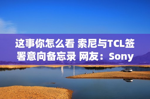 这事你怎么看 索尼与TCL签署意向备忘录 网友：Sony变Tony了