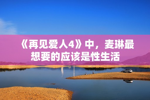 《再见爱人4》中，麦琳最想要的应该是性生活