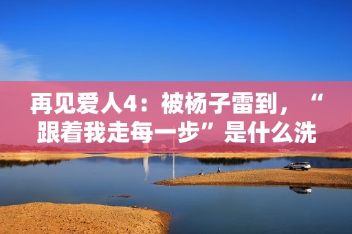 再见爱人4：被杨子雷到，“跟着我走每一步”是什么洗脑话术吗？