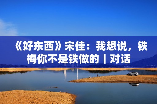 《好东西》宋佳：我想说，铁梅你不是铁做的丨对话