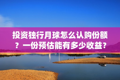 投资独行月球怎么认购份额？一份预估能有多少收益？门槛高吗？(独行月球电影出品方)