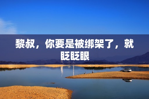 黎叔，你要是被绑架了，就眨眨眼