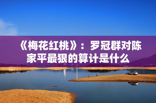 《梅花红桃》：罗冠群对陈家平最狠的算计是什么