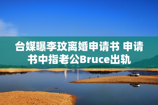 台媒曝李玟离婚申请书 申请书中指老公Bruce出轨