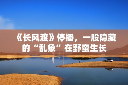 《长风渡》停播，一股隐藏的“乱象”在野蛮生长