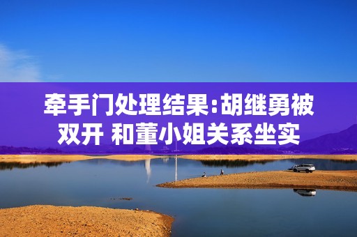 牵手门处理结果:胡继勇被双开 和董小姐关系坐实