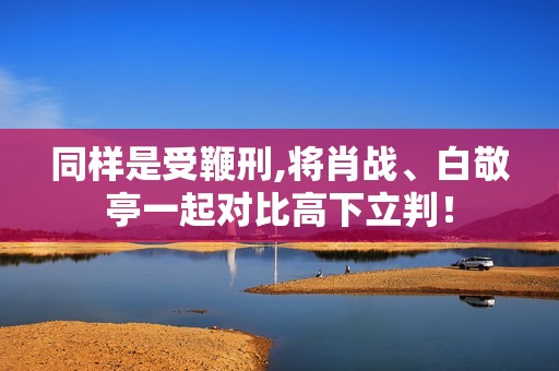 同样是受鞭刑,将肖战、白敬亭一起对比高下立判！