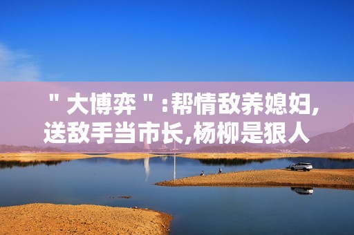 ＂大博弈＂:帮情敌养媳妇,送敌手当市长,杨柳是狠人