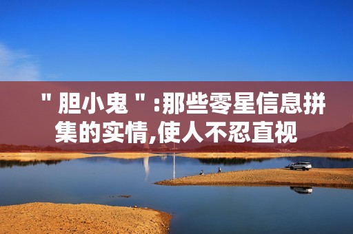 ＂胆小鬼＂:那些零星信息拼集的实情,使人不忍直视