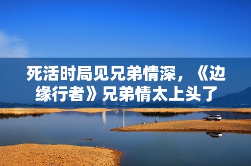 死活时局见兄弟情深，《边缘行者》兄弟情太上头了