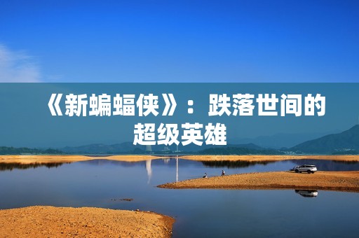 《新蝙蝠侠》：跌落世间的超级英雄