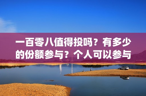 一百零八值得投吗？有多少的份额参与？个人可以参与吗？(一百零八怎么样)