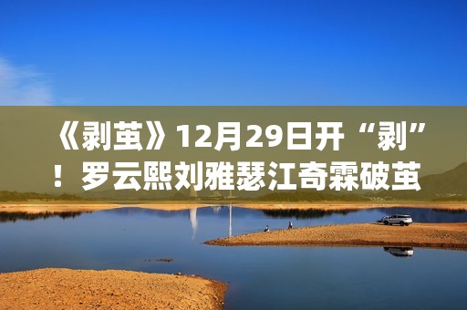 《剥茧》12月29日开“剥”！罗云熙刘雅瑟江奇霖破茧缉凶(剥茧电视剧)