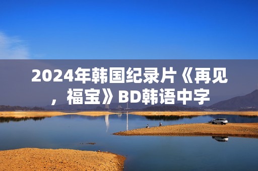2024年韩国纪录片《再见,福宝》BD韩语中字 2024年韩国纪录片《再见,福宝》BD韩语中字