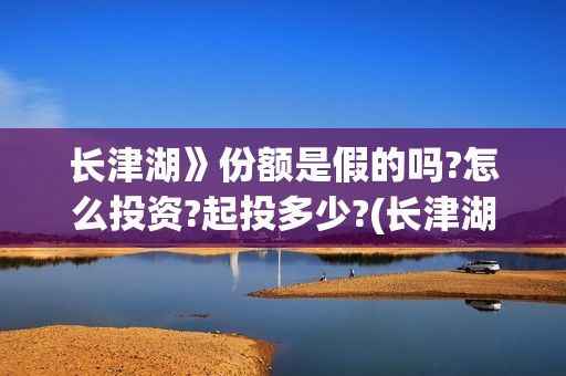 长津湖》份额是假的吗?怎么投资?起投多少?(长津湖 赢了)