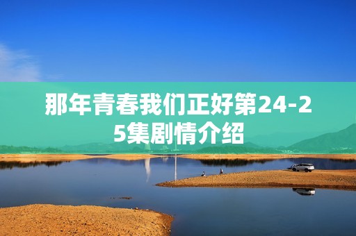 那年青春我们正好第24-25集剧情介绍