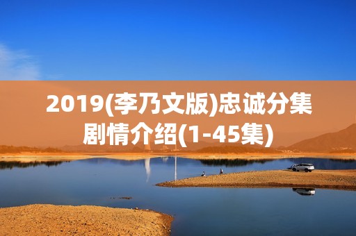 2019(李乃文版)忠诚分集剧情介绍(1-45集)