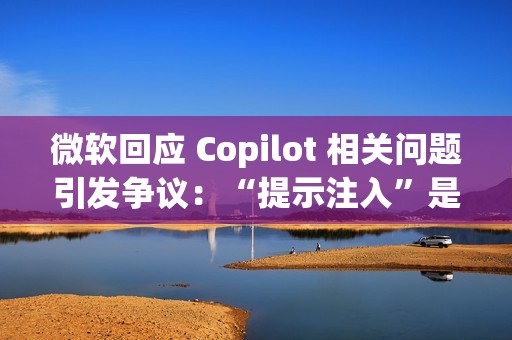 微软回应 Copilot 相关问题引发争议：“提示注入”是安全漏洞还是 AI 自身的限制？