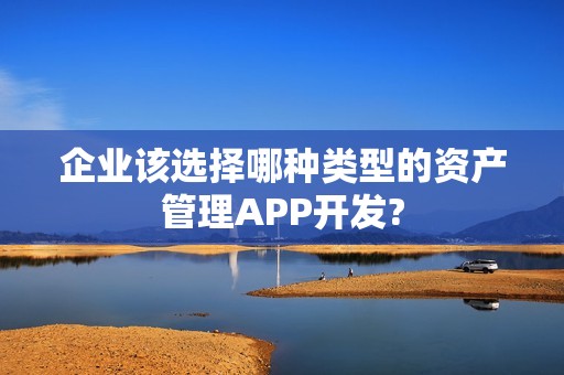 企业该选择哪种类型的资产管理APP开发?