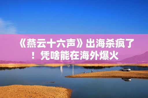 《燕云十六声》出海杀疯了！凭啥能在海外爆火