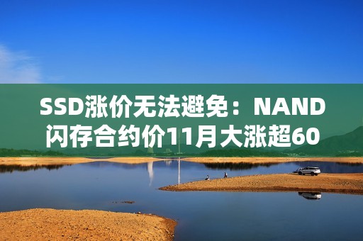 SSD涨价无法避免：NAND闪存合约价11月大涨超60%