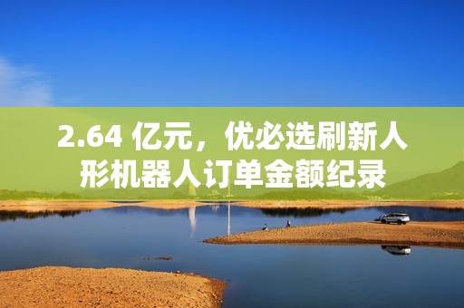 2.64 亿元，优必选刷新人形机器人订单金额纪录