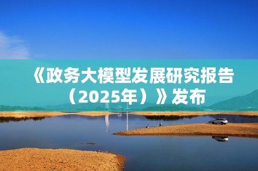 《政务大模型发展研究报告（2025年）》发布