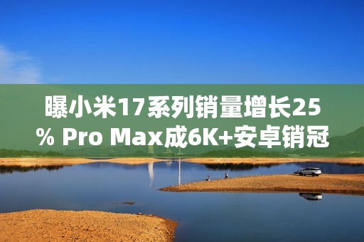 曝小米17系列销量增长25% Pro Max成6K+安卓销冠
