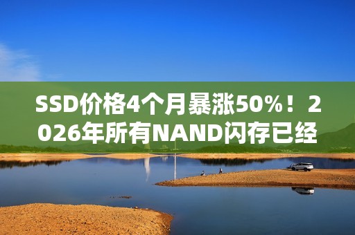 SSD价格4个月暴涨50%！2026年所有NAND闪存已经售罄  还会继续涨价