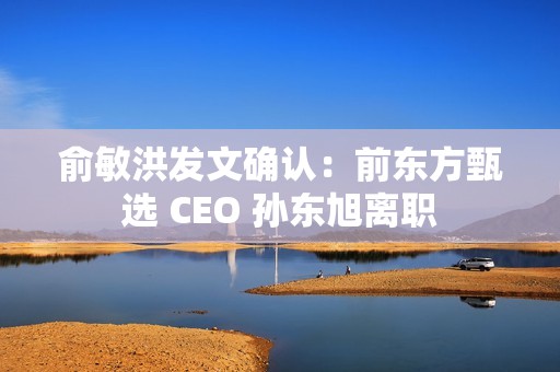 俞敏洪发文确认：前东方甄选 CEO 孙东旭离职
