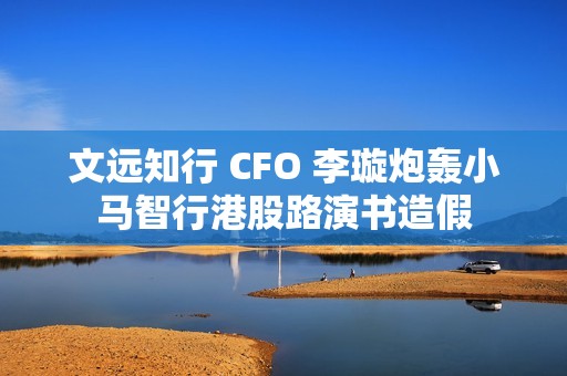 文远知行 CFO 李璇炮轰小马智行港股路演书造假
