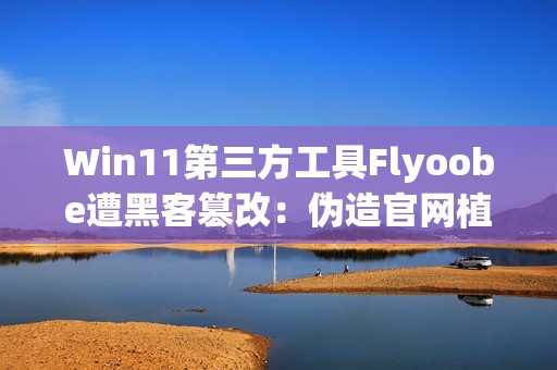 Win11第三方工具Flyoobe遭黑客篡改：伪造官网植入木马