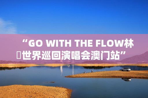 “GO WITH THE FLOW林峯世界巡回演唱会澳门站” 将于1月17日震撼登陆威尼斯人综艺馆