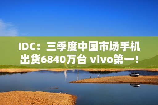 IDC：三季度中国市场手机出货6840万台 vivo第一！