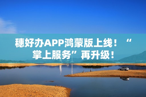 穗好办APP鸿蒙版上线！“掌上服务”再升级！