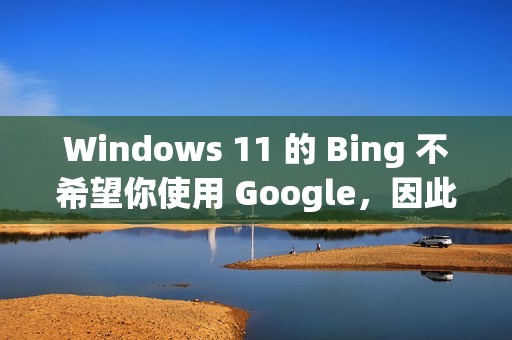 Windows 11 的 Bing 不希望你使用 Google，因此弹出了“捐赠”提示