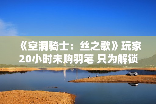 《空洞骑士：丝之歌》玩家20小时未购羽笔 只为解锁特殊颜色